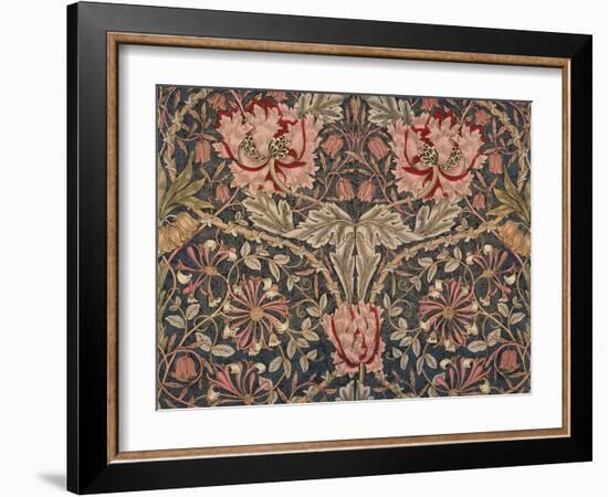 Honeysuckle Furnishing Fabric, Printed Linen, England, 1876-William Morris-Framed Premium Giclee Print