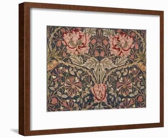 Honeysuckle Furnishing Fabric, Printed Linen, England, 1876-William Morris-Framed Premium Giclee Print