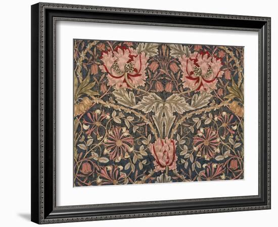 Honeysuckle Furnishing Fabric, Printed Linen, England, 1876-William Morris-Framed Premium Giclee Print