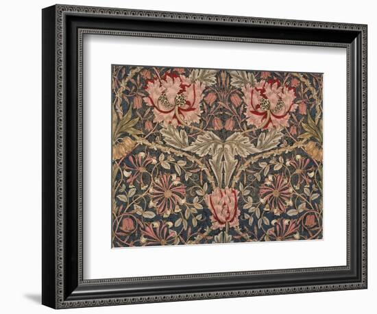 Honeysuckle Furnishing Fabric, Printed Linen, England, 1876-William Morris-Framed Premium Giclee Print