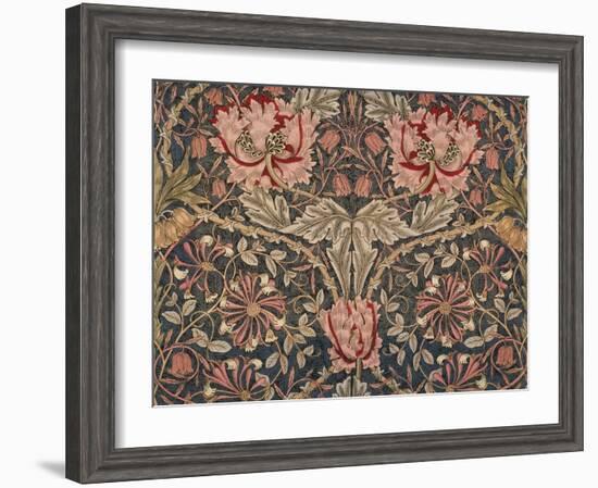 Honeysuckle Furnishing Fabric, Printed Linen, England, 1876-William Morris-Framed Giclee Print
