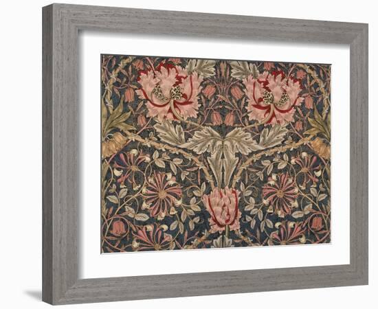 Honeysuckle Furnishing Fabric, Printed Linen, England, 1876-William Morris-Framed Giclee Print