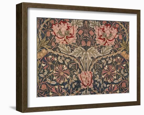 Honeysuckle Furnishing Fabric, Printed Linen, England, 1876-William Morris-Framed Giclee Print