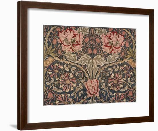 Honeysuckle Furnishing Fabric, Printed Linen, England, 1876-William Morris-Framed Giclee Print