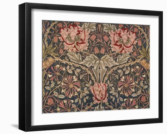 Honeysuckle Furnishing Fabric, Printed Linen, England, 1876-William Morris-Framed Giclee Print