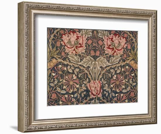 Honeysuckle Furnishing Fabric, Printed Linen, England, 1876-William Morris-Framed Giclee Print