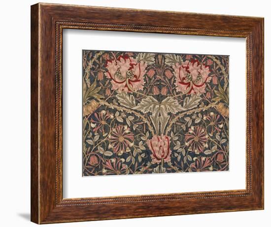 Honeysuckle Furnishing Fabric, Printed Linen, England, 1876-William Morris-Framed Giclee Print