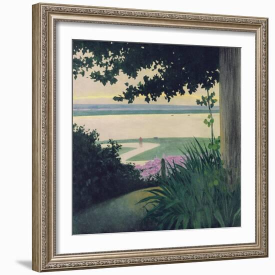 Honfleur and the Baie de La Seine, 1910-Félix Vallotton-Framed Giclee Print