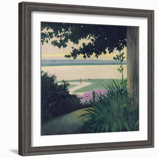 Honfleur and the Baie de La Seine, 1910-Félix Vallotton-Framed Giclee Print