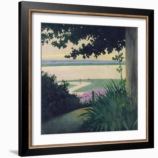 Honfleur and the Baie de La Seine, 1910-Félix Vallotton-Framed Giclee Print