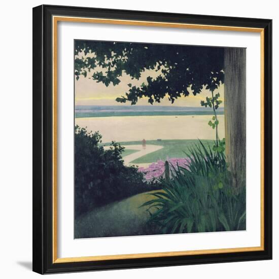 Honfleur and the Baie de La Seine, 1910-Félix Vallotton-Framed Giclee Print