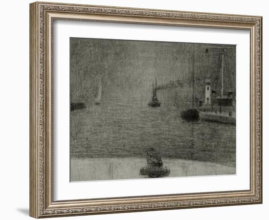 Honfleur Harbour Entrance-Georges Seurat-Framed Giclee Print