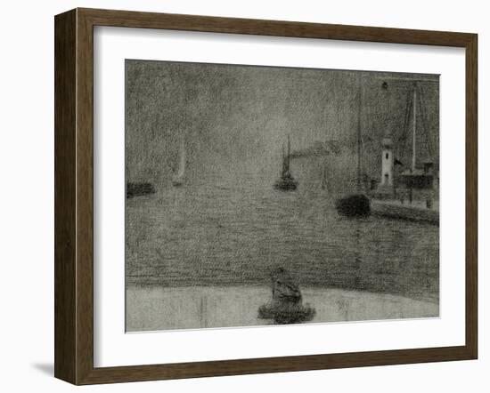 Honfleur Harbour Entrance-Georges Seurat-Framed Giclee Print