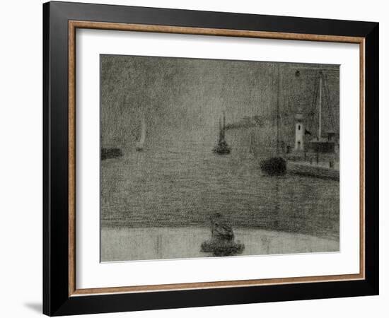 Honfleur Harbour Entrance-Georges Seurat-Framed Giclee Print