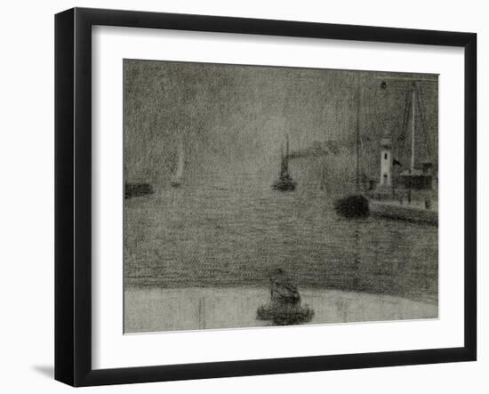 Honfleur Harbour Entrance-Georges Seurat-Framed Giclee Print