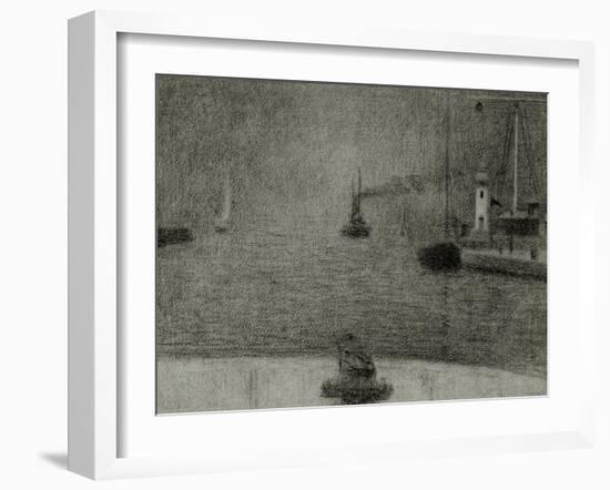 Honfleur Harbour Entrance-Georges Seurat-Framed Giclee Print