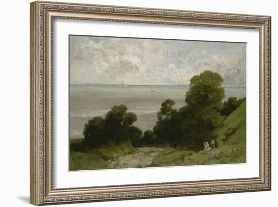 Honfleur ou l'Embouchure de la Seine-Gustave Courbet-Framed Giclee Print