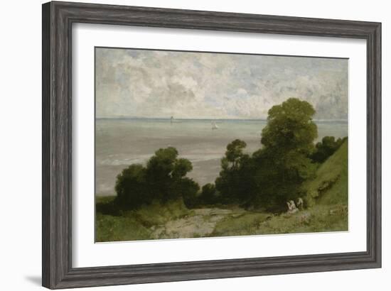 Honfleur ou l'Embouchure de la Seine-Gustave Courbet-Framed Giclee Print