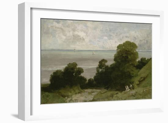 Honfleur ou l'Embouchure de la Seine-Gustave Courbet-Framed Giclee Print