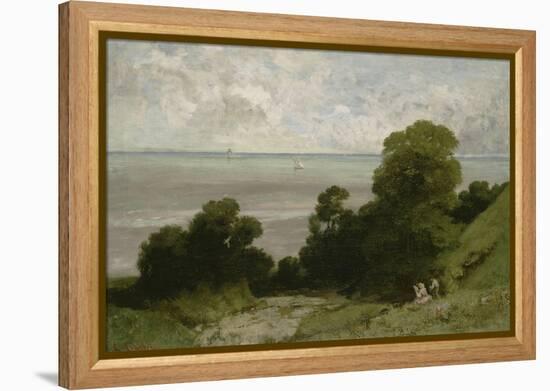 Honfleur ou l'Embouchure de la Seine-Gustave Courbet-Framed Premier Image Canvas