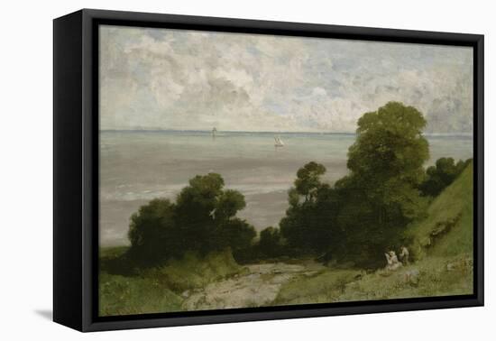 Honfleur ou l'Embouchure de la Seine-Gustave Courbet-Framed Premier Image Canvas