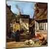 Honfleur, Saint-Catherine Market Place, 1867-1870-Eugène Boudin-Mounted Giclee Print