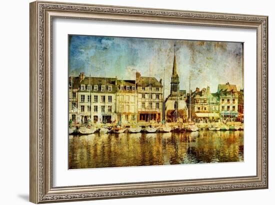 Honfleur Town (Normandy) - Artistic Picture-Maugli-l-Framed Art Print