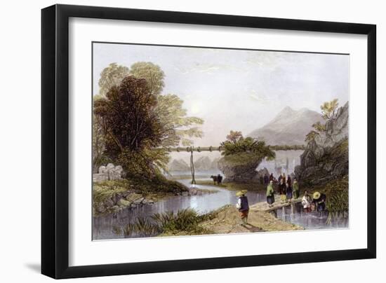 Hong Kong Aqueduct-Thomas Allom-Framed Art Print