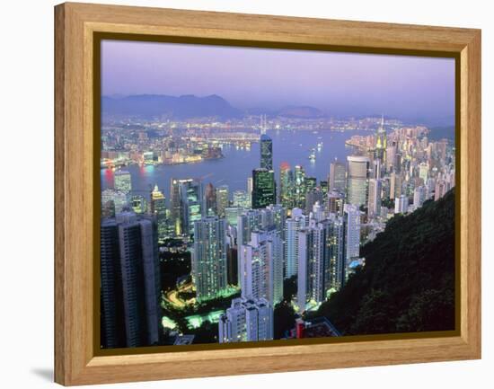 Hong Kong At Dawn-Damien Lovegrove-Framed Premier Image Canvas