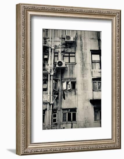 Hong Kong Building BlackandWhite, 2017-null-Framed Photographic Print