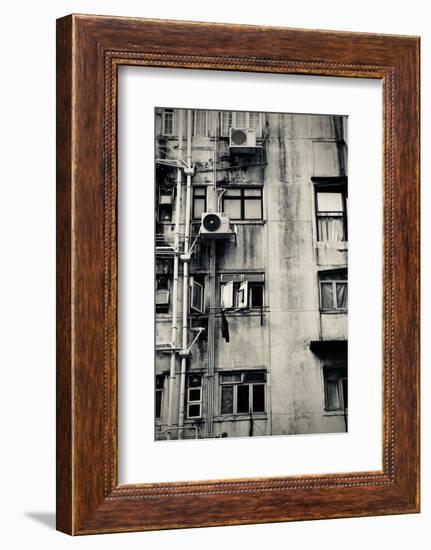 Hong Kong Building BlackandWhite, 2017-null-Framed Photographic Print