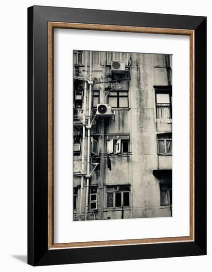 Hong Kong Building BlackandWhite, 2017-null-Framed Photographic Print