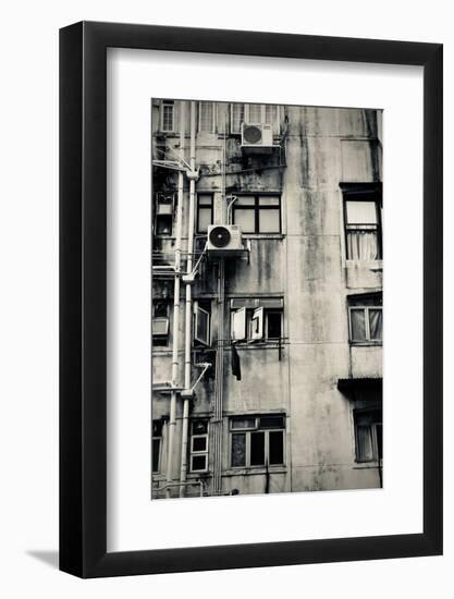 Hong Kong Building BlackandWhite, 2017-null-Framed Photographic Print