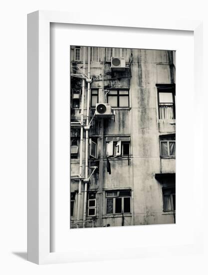 Hong Kong Building BlackandWhite, 2017-null-Framed Photographic Print