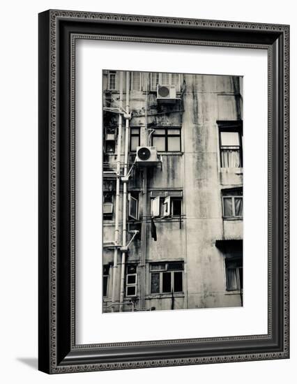 Hong Kong Building BlackandWhite, 2017-null-Framed Photographic Print