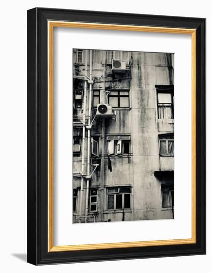 Hong Kong Building BlackandWhite, 2017-null-Framed Photographic Print