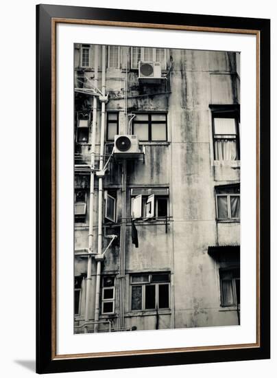 Hong Kong Building BlackandWhite, 2017-null-Framed Photographic Print