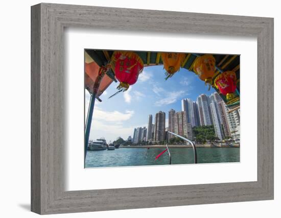Hong Kong, China. Aberdeen from Boat in Water of Reclaimed Land with Skyscraper Condos-Bill Bachmann-Framed Photographic Print