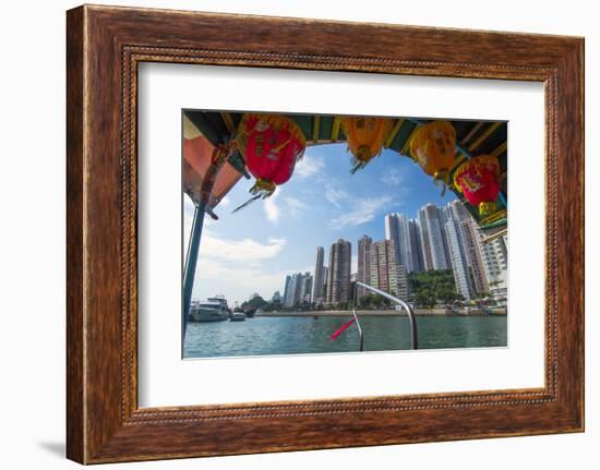 Hong Kong, China. Aberdeen from Boat in Water of Reclaimed Land with Skyscraper Condos-Bill Bachmann-Framed Photographic Print