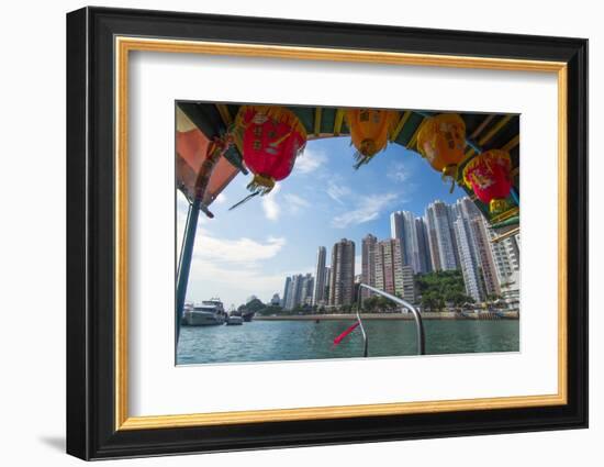 Hong Kong, China. Aberdeen from Boat in Water of Reclaimed Land with Skyscraper Condos-Bill Bachmann-Framed Photographic Print