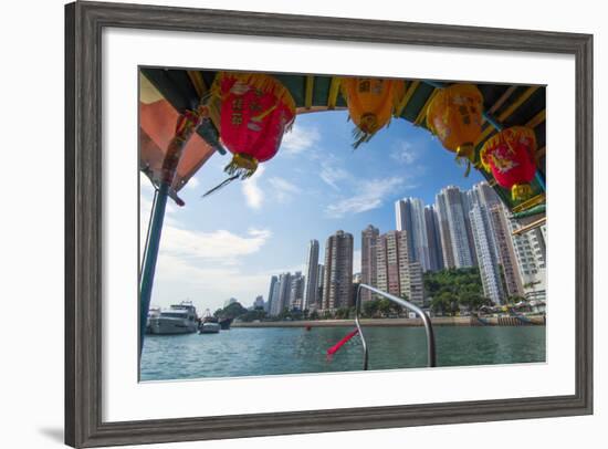 Hong Kong, China. Aberdeen from Boat in Water of Reclaimed Land with Skyscraper Condos-Bill Bachmann-Framed Photographic Print