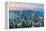 Hong Kong, China - Aerial View-Lantern Press-Framed Stretched Canvas