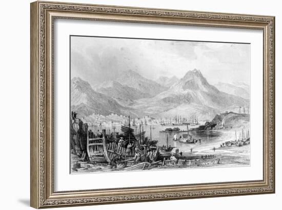 Hong-Kong from Kow-Loon, Engraved by Samuel Fisher-Thomas Allom-Framed Giclee Print