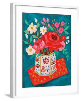 Hong Kong Garden Chinoiserie Tin-Sharon Montgomery-Framed Art Print