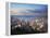 Hong Kong Island and Kowloon Skylines at Sunset, Hong Kong, China-Ian Trower-Framed Premier Image Canvas