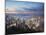 Hong Kong Island and Kowloon Skylines at Sunset, Hong Kong, China-Ian Trower-Mounted Photographic Print