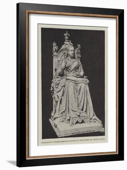 Hong-Kong Jubilee Memorial Statue of the Queen-null-Framed Giclee Print