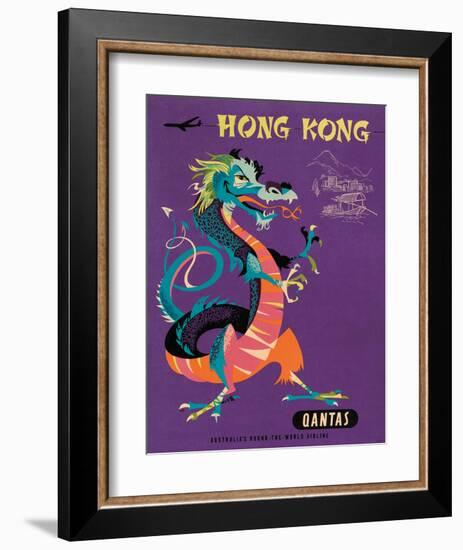 Hong Kong - Qantas Airways - Chinese Treasure Dragon-Harry Rogers-Framed Giclee Print