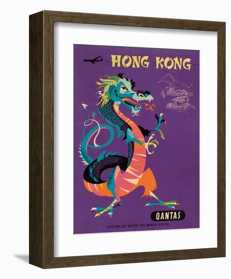 Hong Kong - Qantas Airways - Chinese Treasure Dragon-Harry Rogers-Framed Giclee Print