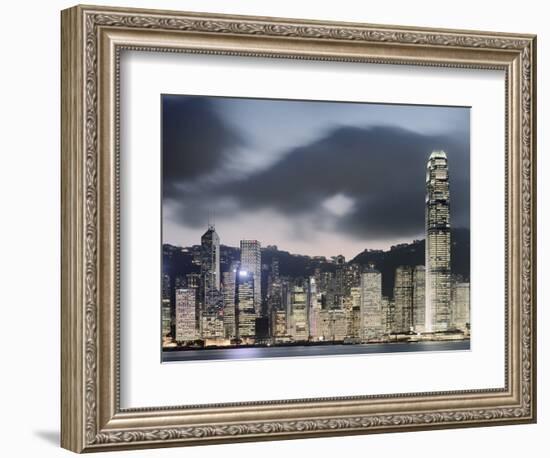 Hong Kong Skyline and financial district at dusk-Martin Puddy-Framed Photographic Print